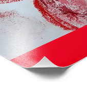 アジアの赤いユリ フォトプリント (角)