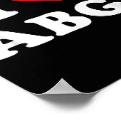 アジアの赤おもしろいちゃん娘が大好き ポスター (角)