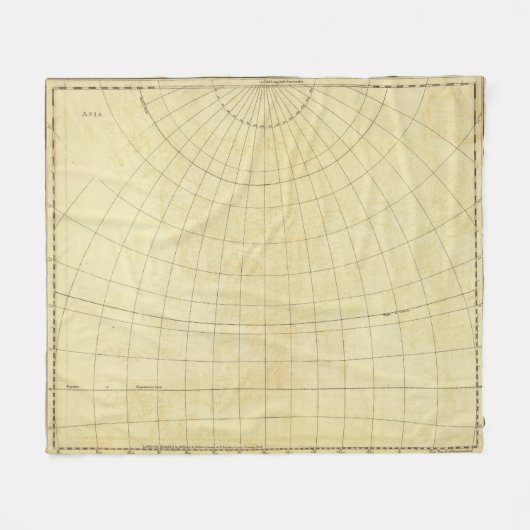 アジアの輪郭 フリースブランケット (正面(横))