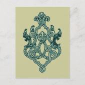 アジアの部族タトゥーデザイン仏教ヒンドゥー教 ポストカード (正面)