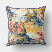 アジアの風景（パゴダあり） クッション (裏面)