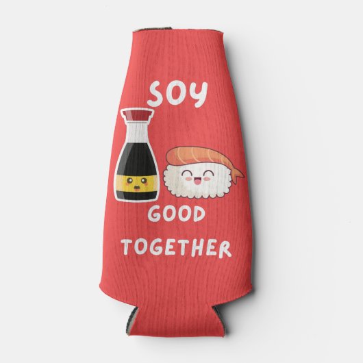 アジアの食べおもしろい物パンの大豆 ボトルクーラー (正面)