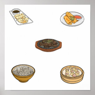 アジアの食品コレクション ポスター