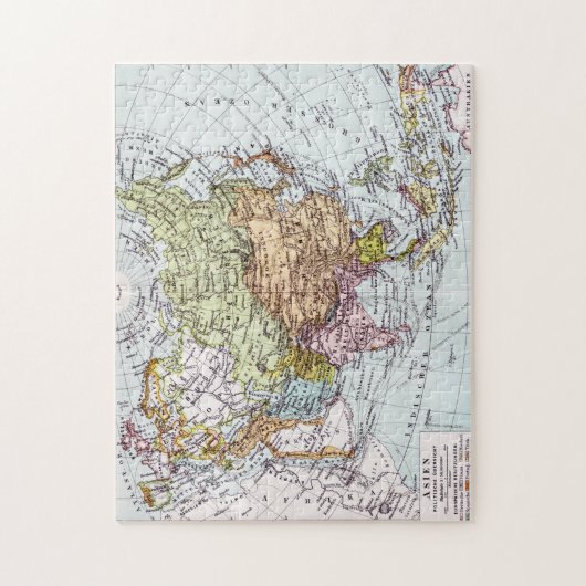 アジアの19世紀な地図 ジグソーパズル (縦)