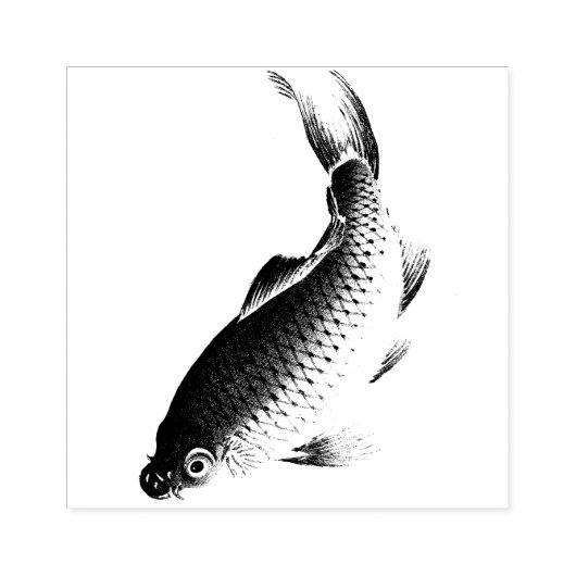 アジアのCoi魚の野生動物の木材スタンプ ラバースタンプ (インプリント)