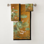 アジアはすの花のLilypad水庭のBathタオル バスタオルセット (インサイチュ)