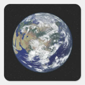 アジアを中心とした完全に照らされた地球 スクエアシール (正面)