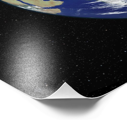 アジアを中心とした完全に照らされた地球 フォトプリント            (角)