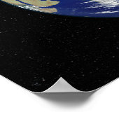 アジアを中心とした完全に照らされた地球 ポスター (角)