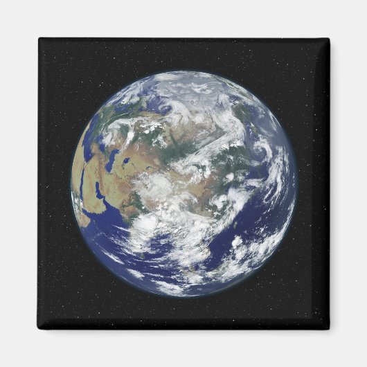 アジアを中心とした完全に照らされた地球 マグネット (正面)