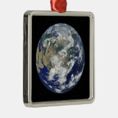 アジアを中心とした完全に照らされた地球 メタルオーナメント (右)