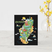 アジアを旅する 台湾 台北 家族の休暇 S カード (黄色い花)