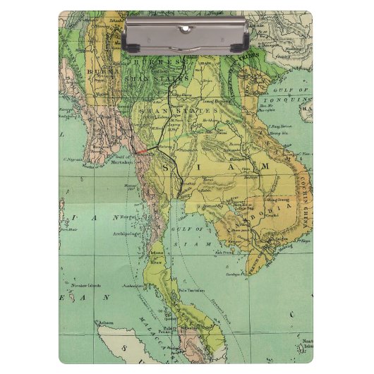 アジアアンティークの地図 クリップボード (正面)