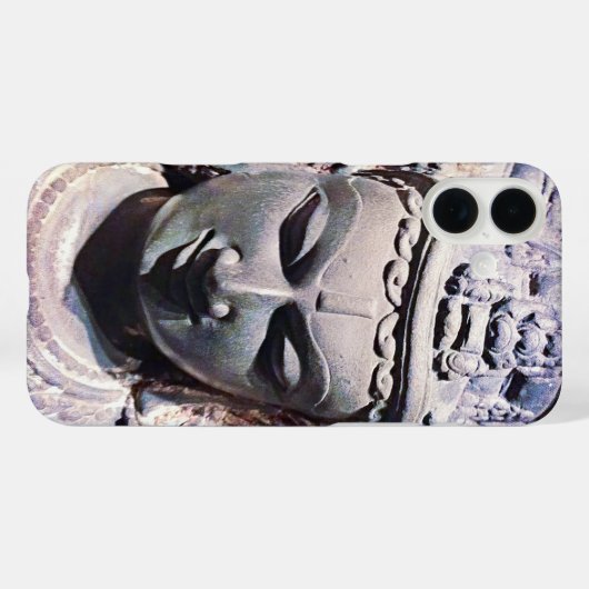 アジアアンティーク石顔写真はっきりした Case-Mate iPhoneケース (裏面 (横))