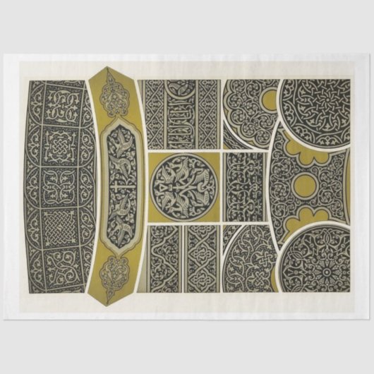 アジアインスパイアパターンデコパージ紙 薄葉紙 (正面)