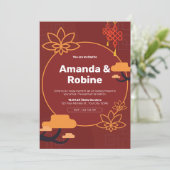 アジアインスパイア結婚式招待状 招待状 (スタンド正面)