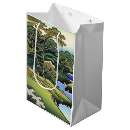 アジアエレガントの風景 ミディアムペーパーバッグ (正面アングル)
