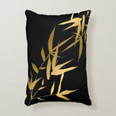 アジアエレガントブラック金ゴールド竹ホーム アクセントクッション (正面(垂直))