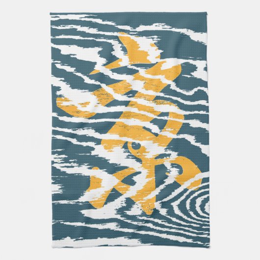 アジアカッコいい書道 キッチンタオル (縦)