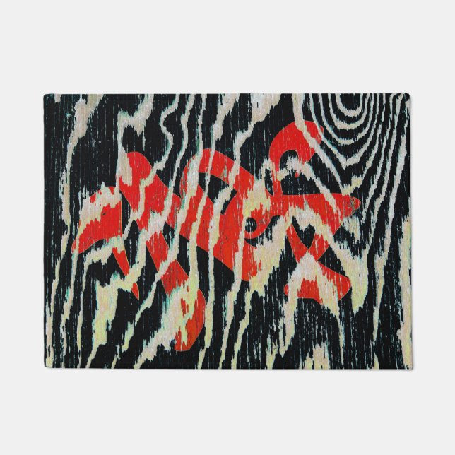 アジアカッコいい書道 ドアマット (正面)