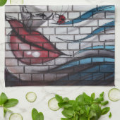 アジアガールグラフィティ キッチンタオル (折り畳み)