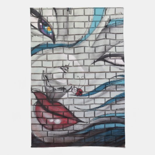 アジアガールグラフィティ キッチンタオル (縦)