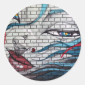 アジアガールグラフィティ ラウンドシール (正面)