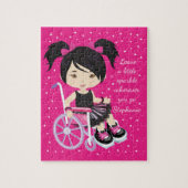 アジアガール車パーソナライズされたイス ジグソーパズル (縦)