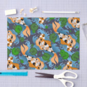 アジアコイのコイの魚のいる池ユリをはねかけること 薄葉紙 (クラフト)