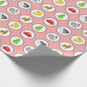 アジアサイコロゲーム |魚エビCrab / Buầ Cua Ca Ca ọ P ラッピングペーパー (角)