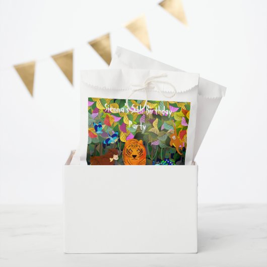 アジアジャングルタイガーサンベアーピーコックインディアンローラー フェイバーバッグ (パーティー)