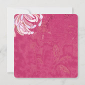 アジアスタイリッシュムームホットピンクサプライズ誕生日パーティー 招待状 (裏面)