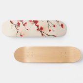 アジアスタイルの絵画、春のプラム花 スケートボード (横)