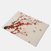 アジアスタイルの絵画、春のプラム花 ドアマット (アングル)