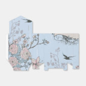 アジアスタイルピンクリリーとバラオンブルー フェイバーボックス (折り畳みなし)