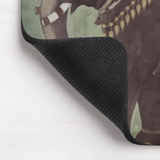 アジアゾウのヒスイ緑のマウスパッドのデスクアクセサリ マウスパッド (コーナー)