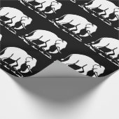 アジアゾウの前方にタイ象の移住の印 ラッピングペーパー (角)