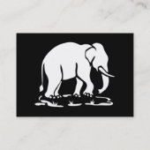アジアゾウの前方にタイ象の移住の印 名刺 (裏面)