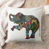 アジアゾウの白 クッション (ブランケット)