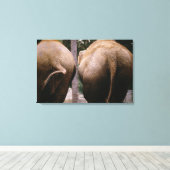 アジアゾウの背面 キャンバスプリント (インサイチュ (ウッドフロア))