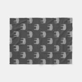 アジアゾウはパターンのシルエットを描きます フリースブランケット (正面(横))