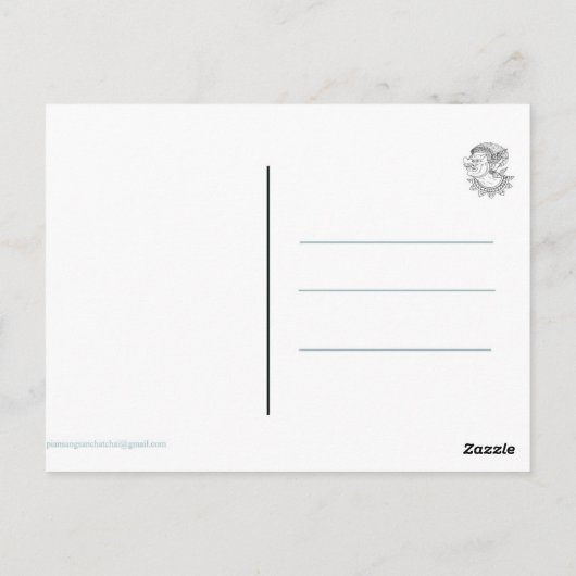 アジアゾウ ポストカード (裏面)