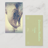 アジアゾウ(ヴィンテージ色) 名刺 (正面/裏面)