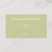 アジアゾウ(ヴィンテージ色) 名刺 (裏面)