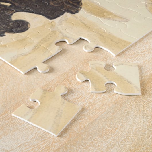 アジアタペストリーとボウル&ドラゴンデザイン ジグソーパズル (側面)