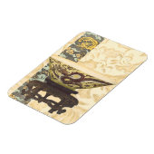 アジアタペストリーとボウル&ドラゴンデザイン マグネット (左側)