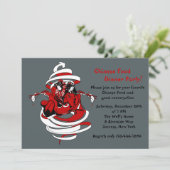 アジアテーマディナーパーティの招待状 招待状 (スタンド正面)