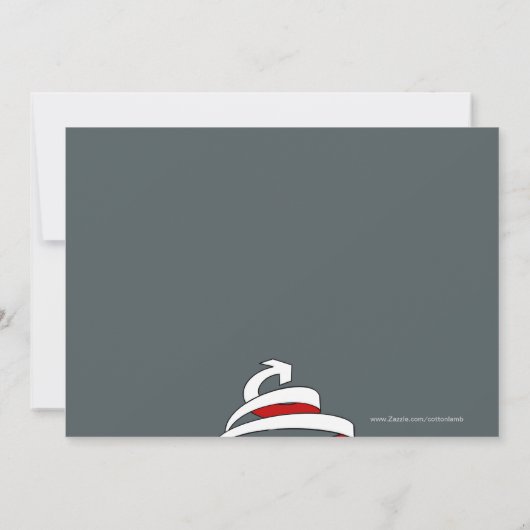 アジアテーマディナーパーティの招待状 招待状 (裏面)