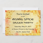 アジアテーマ「オリエンタル・ムードで」発表 招待状 (裏面)