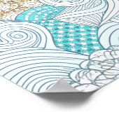 アジアデザイン世界地図ポスター ポスター (角)